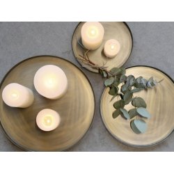 Runde messingbakker i 3 strrelser